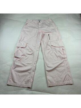 BDG Light Pink Canvas Wide Leg Cargo Pant 8
